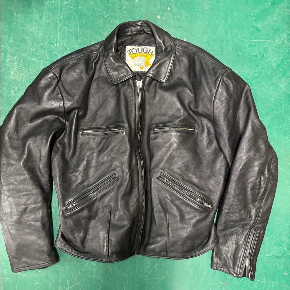 Tough Racing Moto Avangarde Black Biker Jacket Xl Men Hard Shell